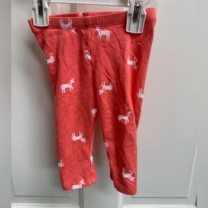 Cat & Jack 2T Girls Coral & White Unicorn Leggings Pants Bottoms